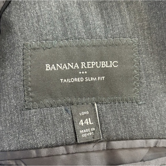 charcoal Banana‎ Republic 2pc Pant Suit all season wool tailored slim fit 44 L - Picture 6 of 16